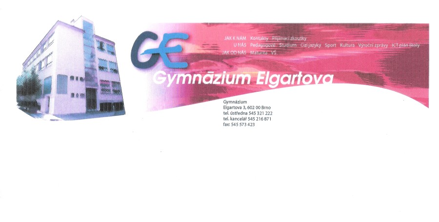 Gymn�zium Elgartova n�vrh webu